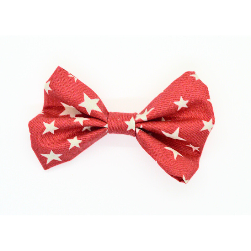 Glow in the Dark Red Star Hair Bow