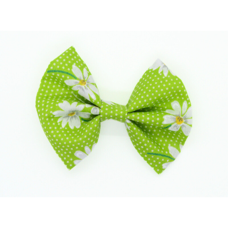 Green Daisy Hair Bow