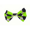 Green & Black Dot Hair Bow