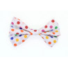 Dark Rainbow Dots Hair Bow