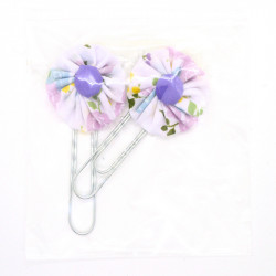 Paperclip Bookmark - White & Lilac Floral