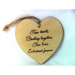 Heart Plaque - "Two Hearts"