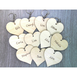 Personalised Classic Heart Keyring