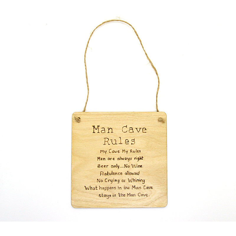 Plaque - Man Cave Rules