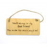 Best Friend Rectangular Plaque