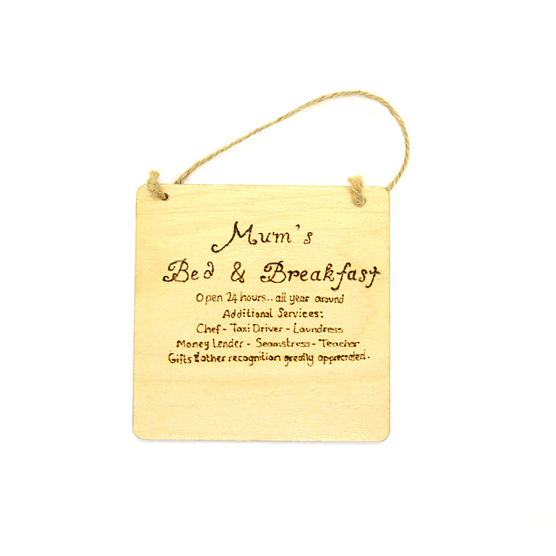 Mums Bed & Breakfast Plaque