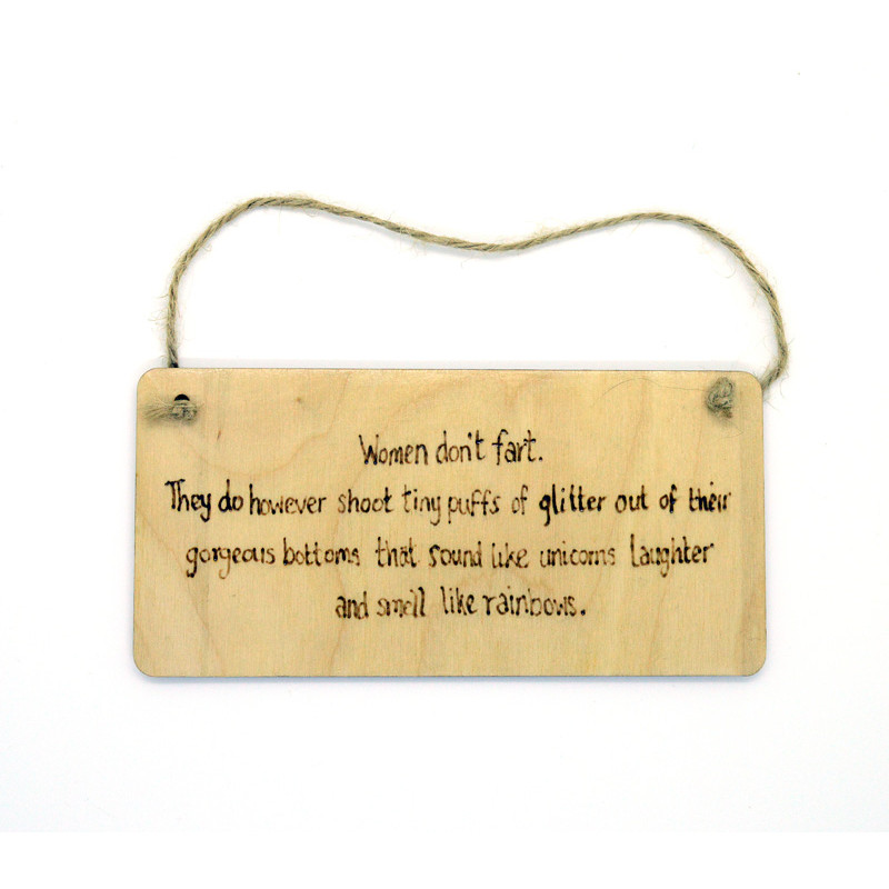 Rectangular Plaque - Women Don't Fart