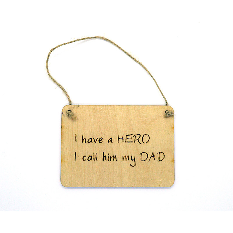 Rectangular Plaque - I have a hero, Dad