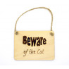 Rectangular Plaque - Beware of the Cat