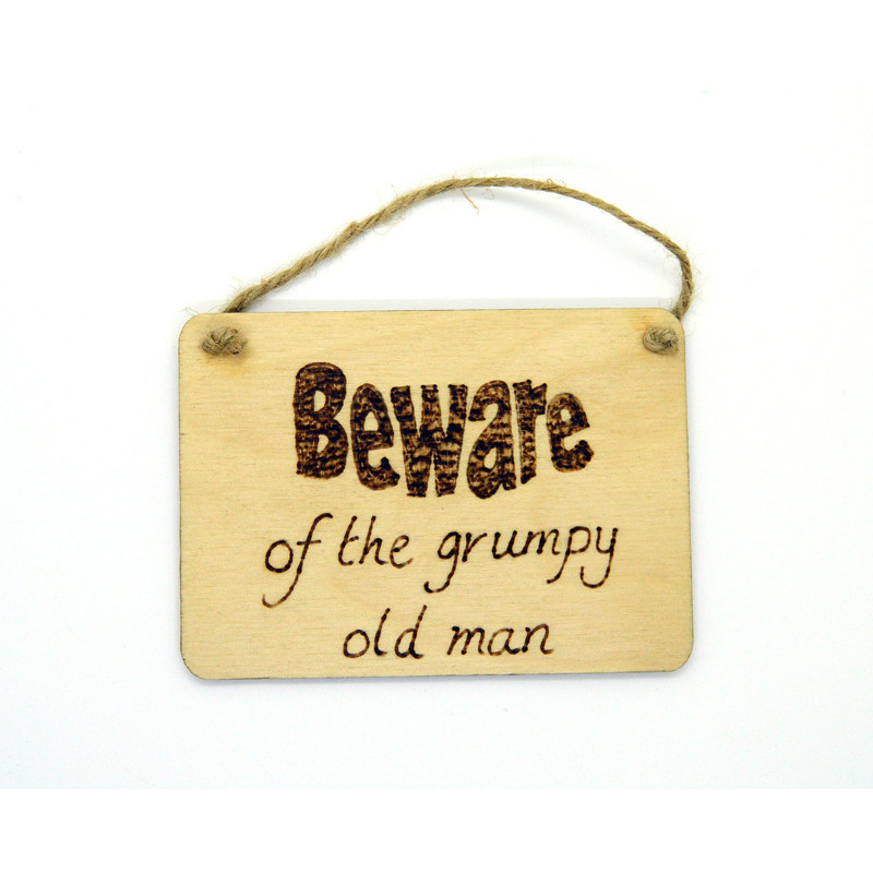 Rectangular Plaque - Beware of the Grumpy Old Man