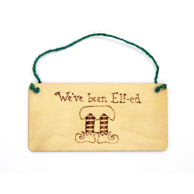 Christmas Rectangular Plaque - We've been Elfed