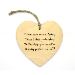 Heart Plaque - "I love you...