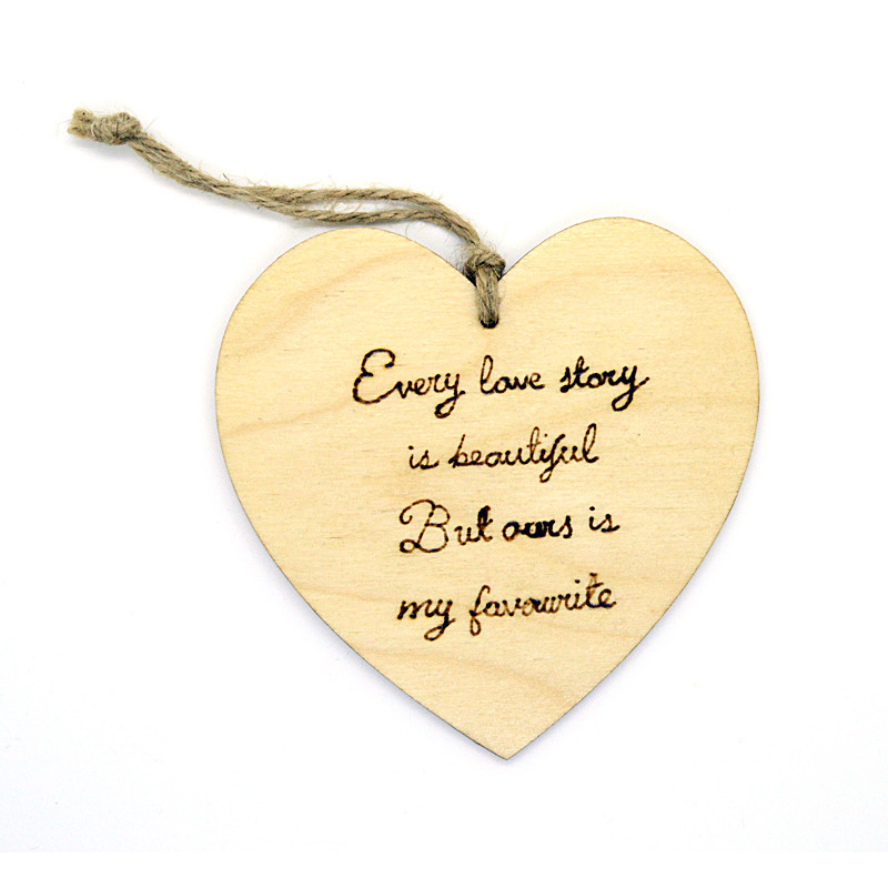 Heart Plaque - "Every Love Story is Beautiful"