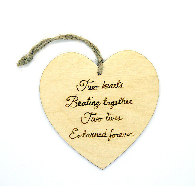 Heart Plaque - "Two Hearts"