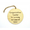 Congratulations Teacher Plaque