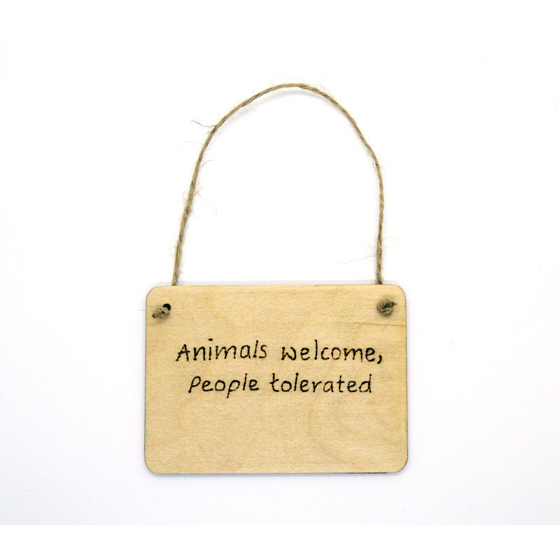 Rectangular Plaque - Animals welcome