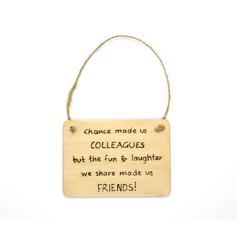 Rectangular Plaque - Chance made us colleagues