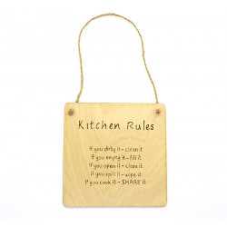 Kitchen Rules Plaque