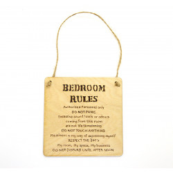 Bedroom Rules Plaque