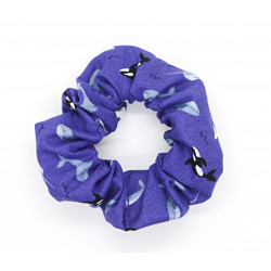 Purple Whale Scrunchie