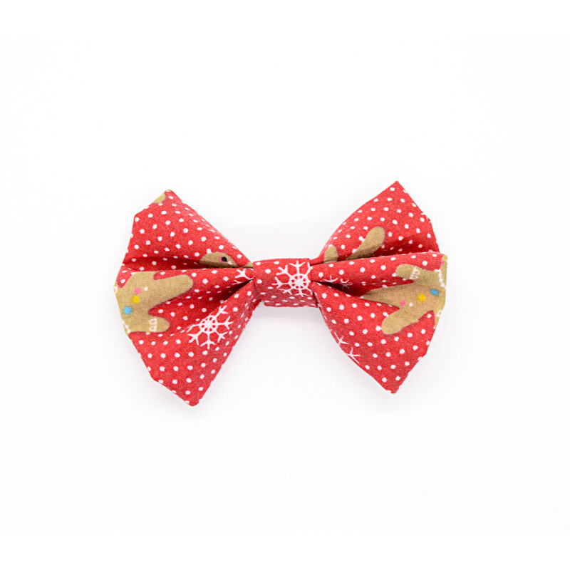 Christmas Red Gingerbread Man Hair Bow