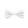 Christmas White & Silver Hair Bow