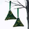 Christmas Scented Tree Decorations - Green & Gold Large Star