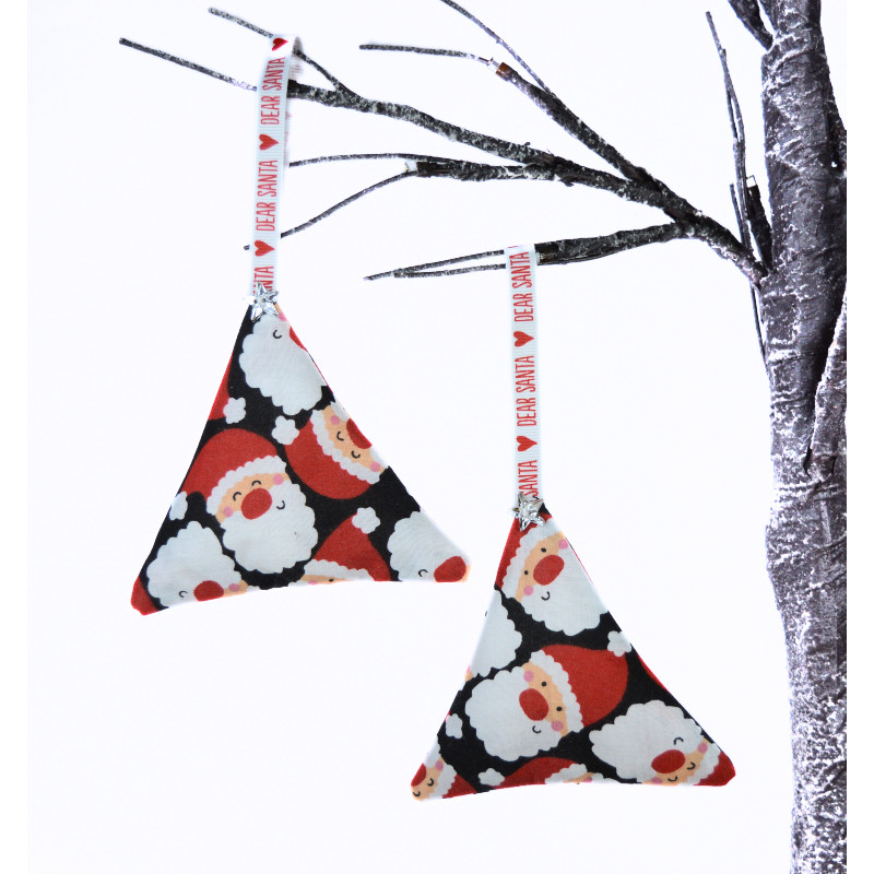 Christmas Scented Tree Decorations - Black Santa