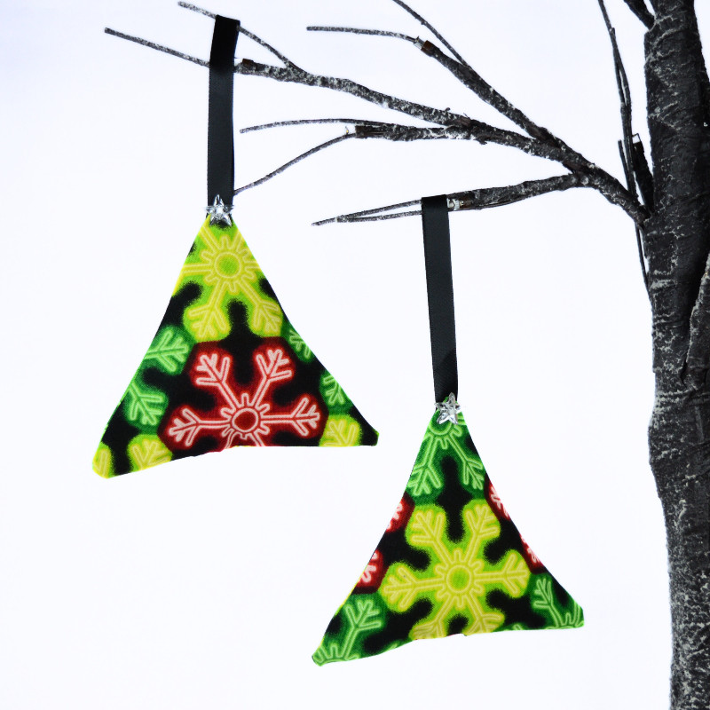 Christmas Scented Tree Decorations - Black Neon