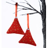Christmas Scented Tree Decorations - Red & Gold Mini Stars