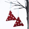 Christmas Scented Tree Decorations - Red & White Stars