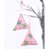 Christmas Scented Tree Decorations - Pink Snowman