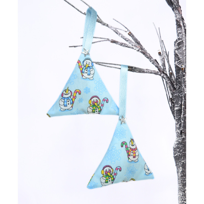 Christmas Scented Tree Decorations - Blue Snowman