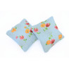 Set of 2 Lavender Pillows - Blue, Orange & Pink Floral