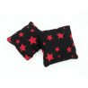 Set of 2 Lavender Pillows - Black & Red Star