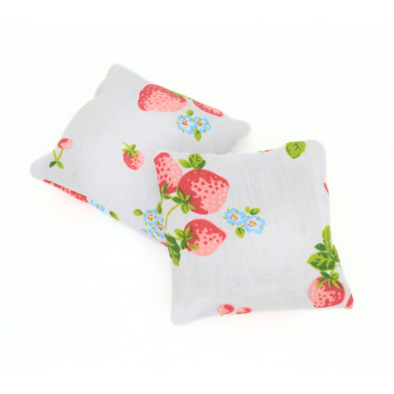 Set of 2 Mini Lavender Pillows - White Strawberry