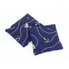 Set of 2 Mini Lavender Pillows - Navy Nautical