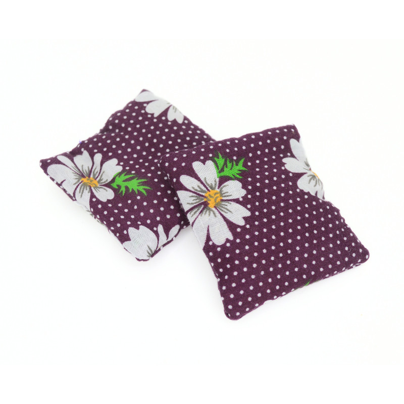 Set of 2 Mini Lavender Pillows - Purple Daisy