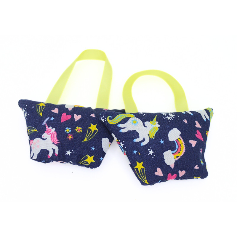 Set of 2 Mini Lavender Handbags - Blue Unicorn