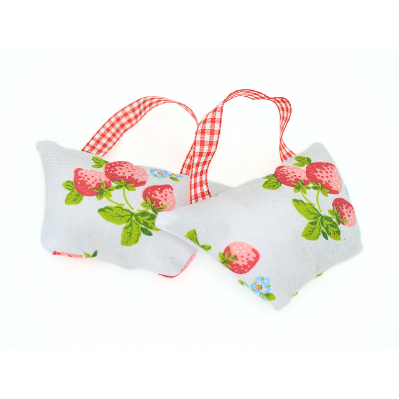 Set of 2 Mini Lavender Handbags - White Strawberry