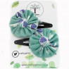 Glow in the Dark - Teal Butterfly Hair Clips