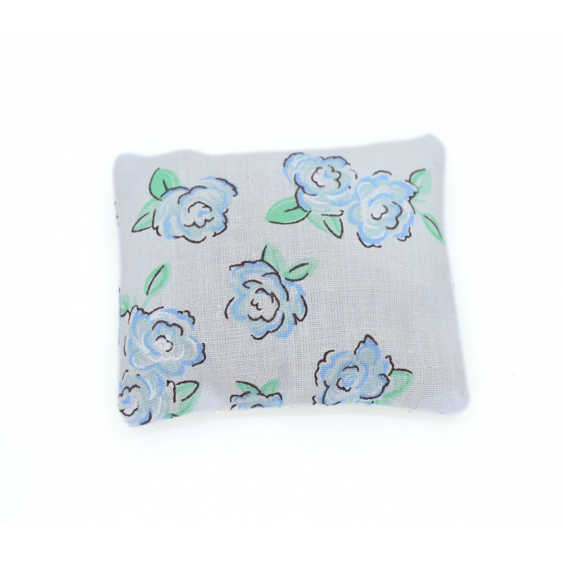 Mini Lavender Pillow - White and Blue Rose