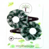Forest Green Gingham Hair Clips