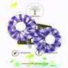 Purple Gingham Hair Clips