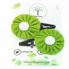 Plain Lime Green Hair Clips