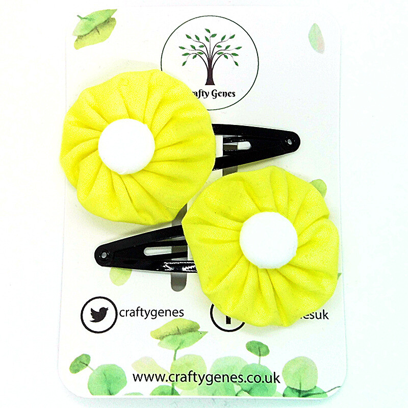 Plain Yellow Hair Clips