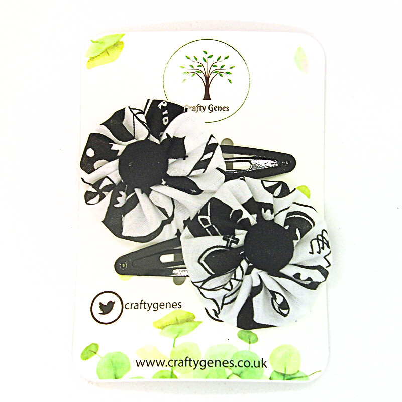 White Halloween Hair Clips