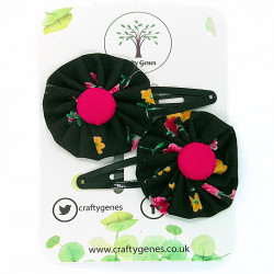 Black, Orange & Pink Floral...