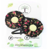 Black Ditsy Floral Hair Clips