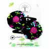 Black Floral Hair Clips